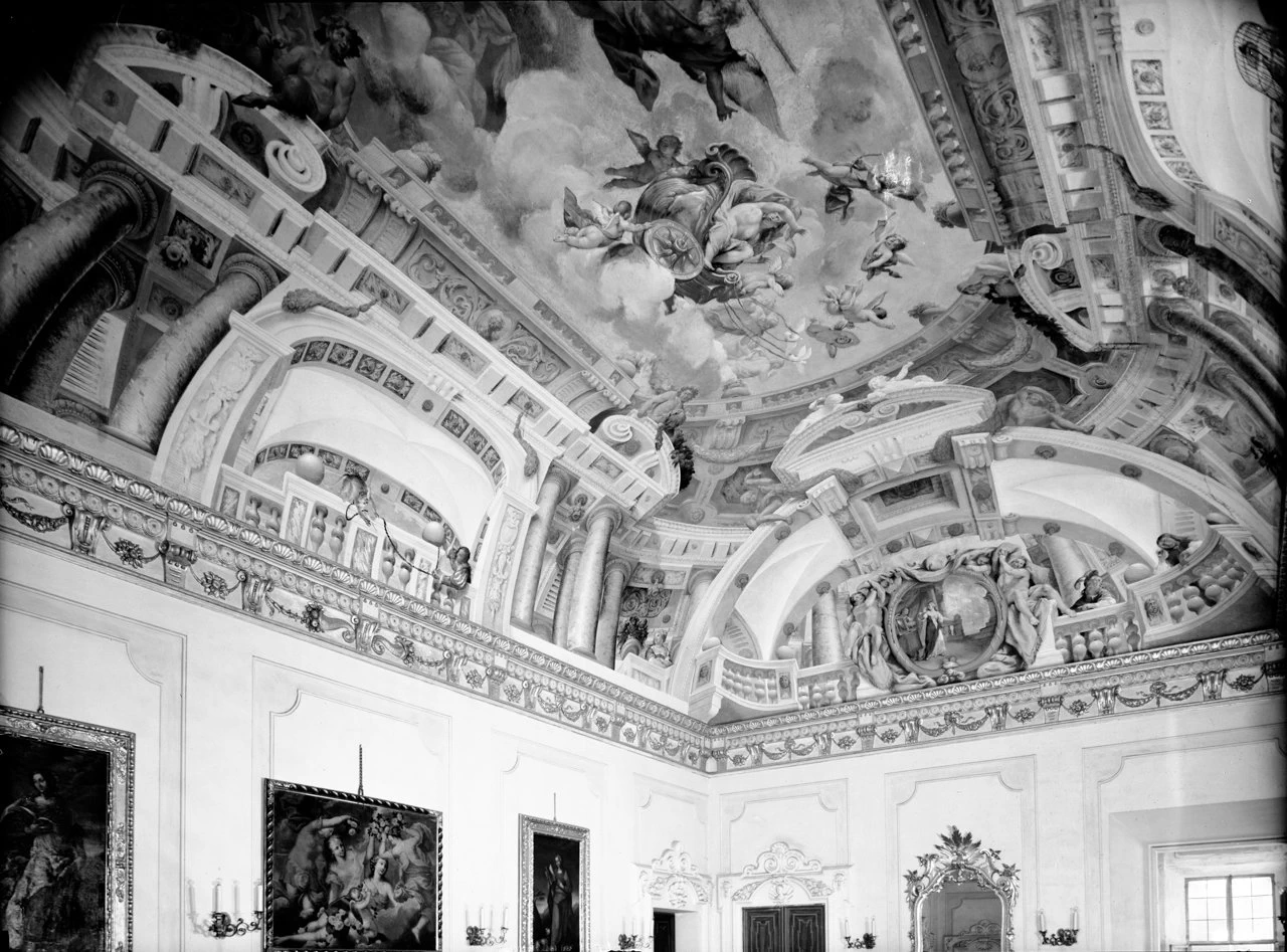 Mercurio e Venere, ratto di Orizia, diluvio di Deucalione, Medusa, caduta di Fetonte, caduta dei giganti, Gloria del Beato Nicolò Albergati - Bologna